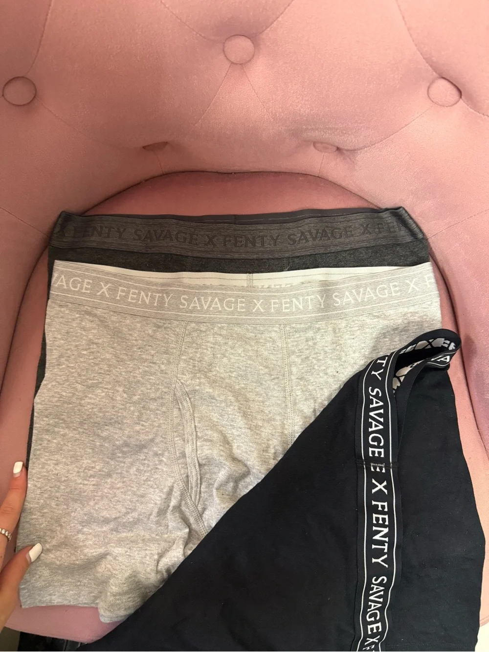 NEVER WORN!!! Savage X Fenty Men's Boxer Briefs - Black, Dark Gray, Light Gray